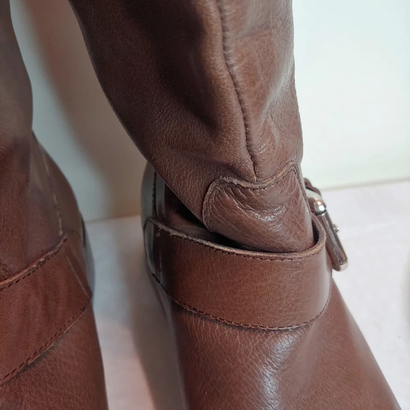 Kathryn Amberleigh Knee High Brown Leather Riding Boots Size Women's 7 - Picture 7 of 9